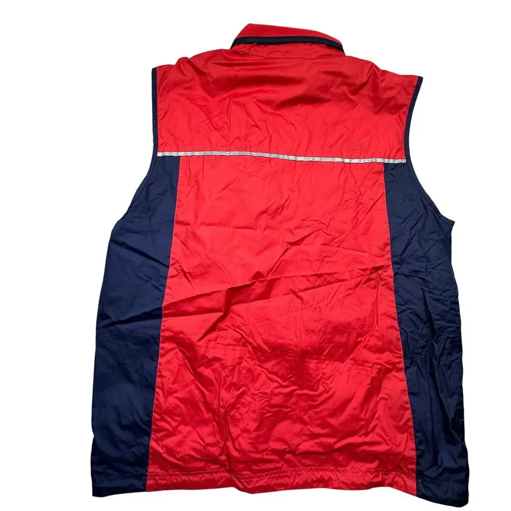 Vineyard Vines Vest Red Full Zip Fleece Mens Large Pockets Drawstring